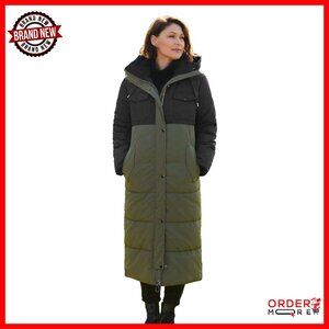 Women's Winter Long Down Parka Hooded Maxi Puffer Coat Warm Thickened
